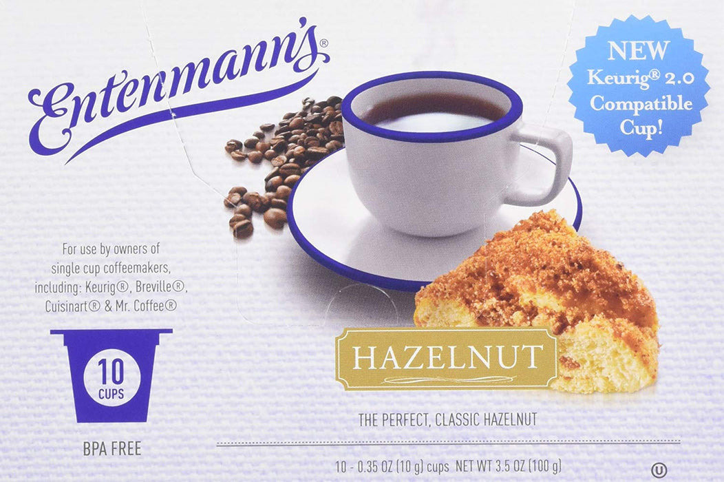 ENTENMANNS: Hazelnut Flavored Coffee Single Serve, 10 pc - No Brand For Less 