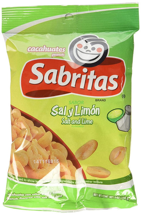 GAMESA: Sabritas Pnut Salt&Lime, 7 oz