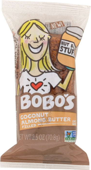 BOBOS OAT BARS: Nut Butter Stuff'd Oat Bar Coconut Almond Butter Filled, 2.5 oz
