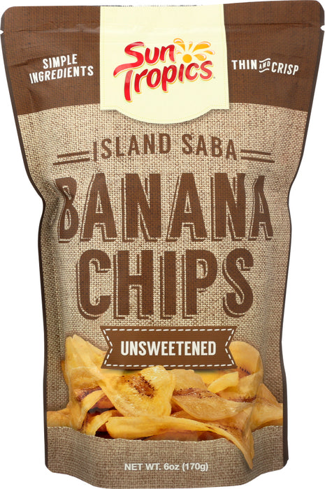 SUN TROPICS: Banana Chip Unsweetened, 6 oz