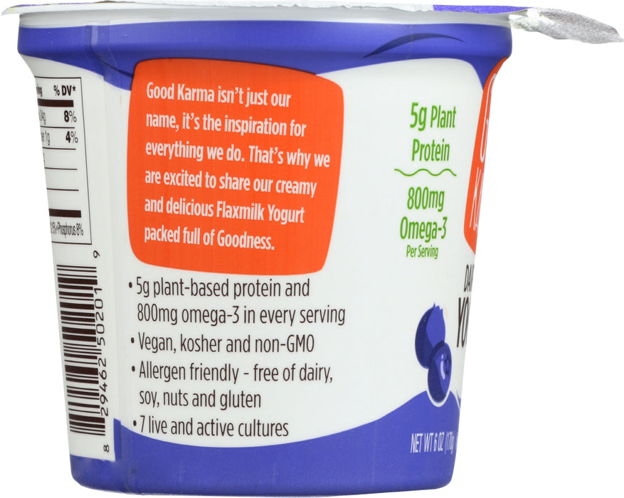 GOOD KARMA: Dairy Free Blueberry Yogurt, 6 oz
