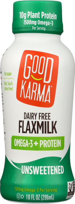 GOOD KARMA: Flax Milk Protein Unsweetened, 10 fl oz