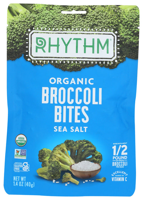 RHYTHM SUPERFOODS: Bites Broccoli Sea Salt, 1.4 oz