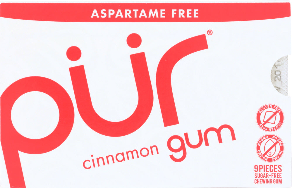 PUR: Gum Sugar-Free Cinnamon Chewing Gum, 9 pc
