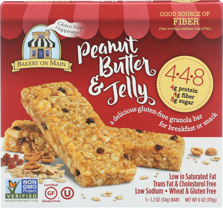 BAKERY ON MAIN: 4.4.8 Peanut Butter & Jelly Granola Bars, 6 oz