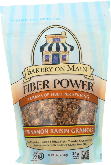 BAKERY ON MAIN: Gluten Free Cinnamon Raisin Fiber Power Granola, 12 oz