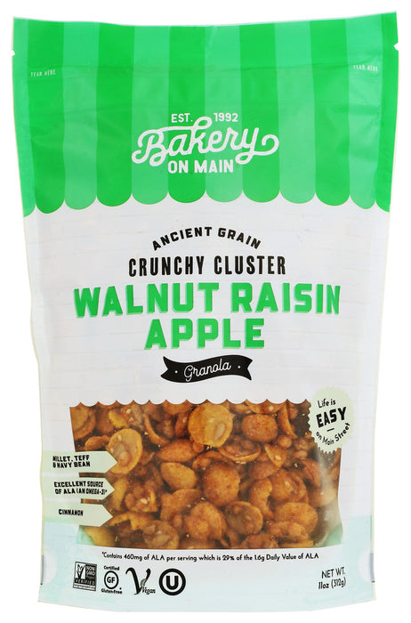 BAKERY ON MAIN: Gluten Free Granola Apple Raisin Walnut, 11 oz