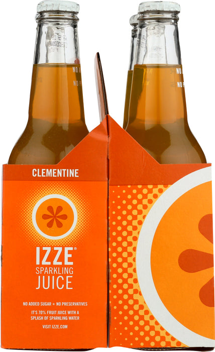 IZZE BEVERAGE: Sparkling Clementine Flavored Juice Beverage 4 count, 48 oz