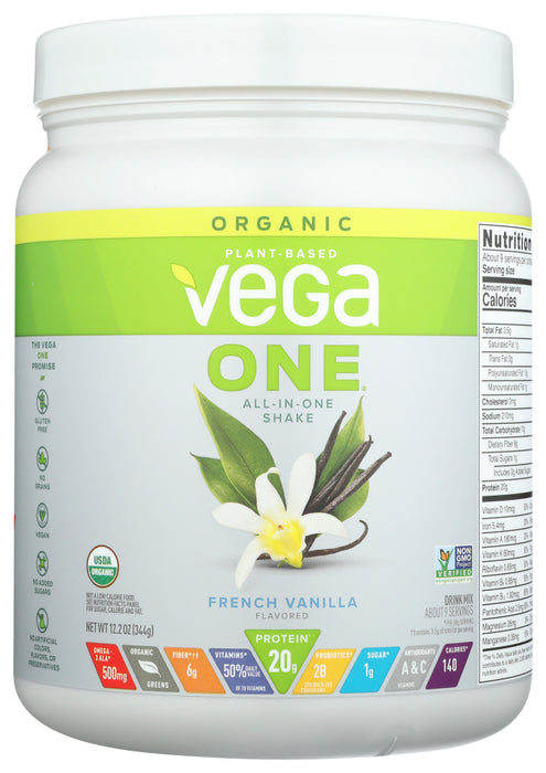 VEGA: One Organic Protein Vanilla, 12.2 OZ