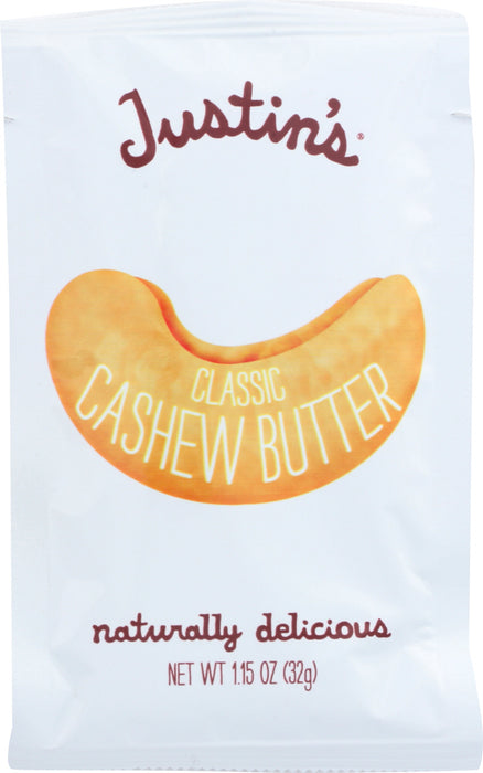 JUSTINS: Classic Cashew Butter Squeeze Pack, 1.15 oz