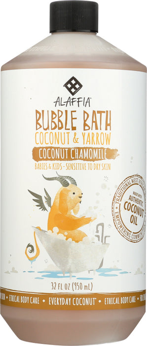 ALAFFIA: Babies & Kids Bubble Bath Coconut Chamomile, 32 fl oz