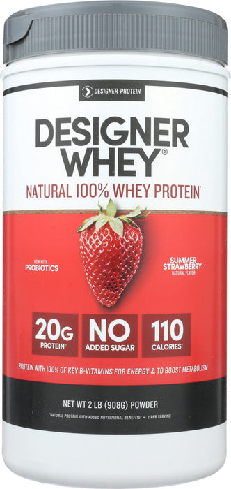 DESIGNER PROTEIN WHEY: Designer Whey Strawberry, 2 lb