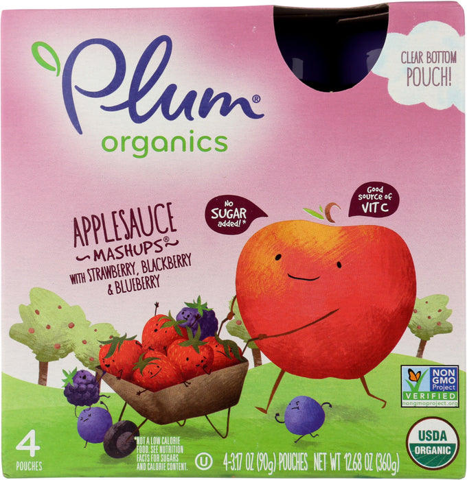 PLUM ORGANICS: Mashup 4Pk Mxd Berry, 12.68 oz