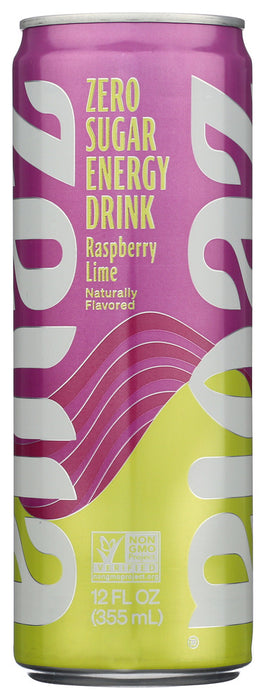 ZEVIA: Energy Raspberry Lime Zero Calorie, 12 oz