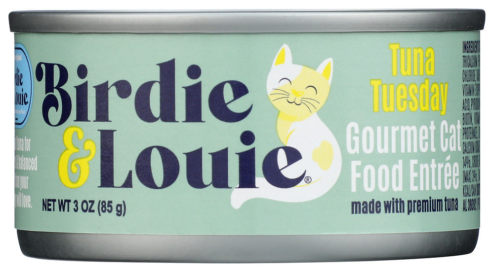 BIRDIE & LOUIE: Tuna Tuesday Wet Cat Food Gourmet Entrees, 3 oz