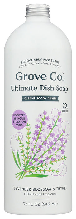 GROVE CO: Ultimate Dish Soap Refill Lavender Thyme 2x, 32 fo