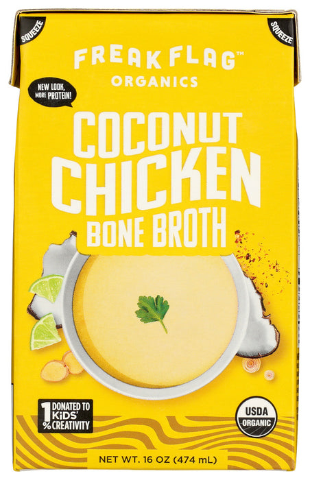 FREAK FLAG ORGANICS: Broth Coco Chicken Bone, 16 oz