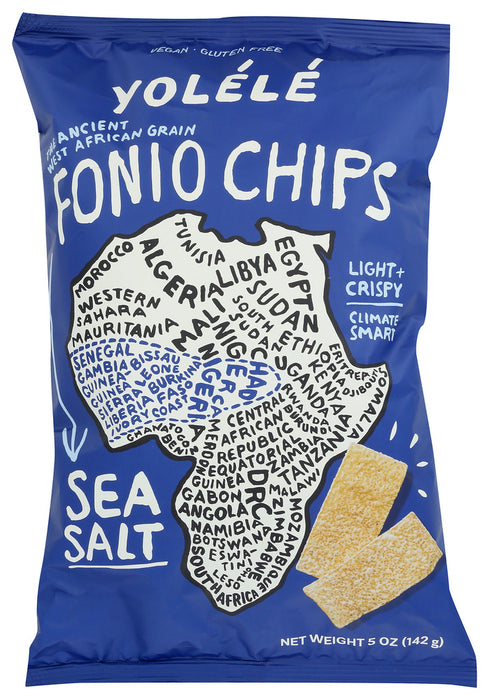 YOLELE: Sea Salt Fonio Chips, 5 oz