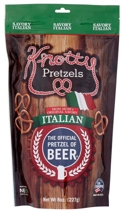 KNOTTY PRETZELS: Mom Mom's Original Savory Italian Pretzels, 8 oz