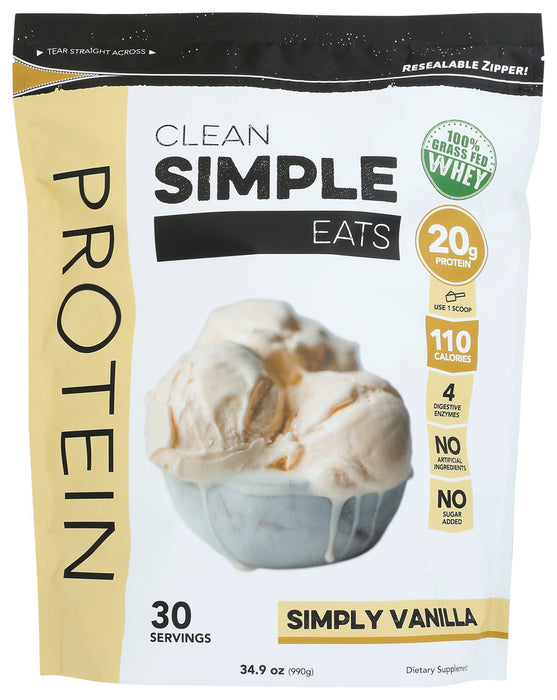 CLEAN SIMPLE EATS: Protein Powder Vanilla, 36 oz