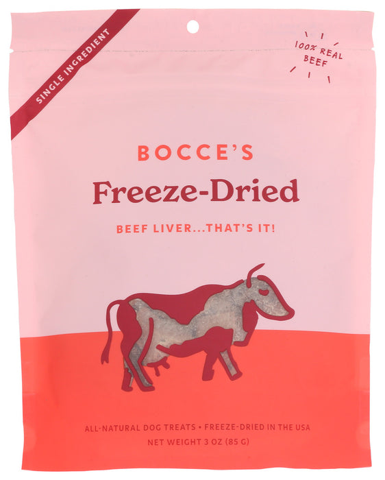 BOCCES BAKERY: Beef Liver Freeze Dried Dog Treats, 3 oz