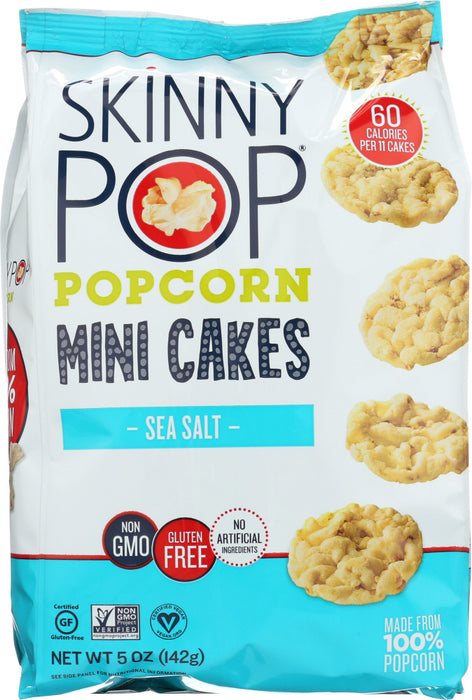SKINNY POP: Popcorn Mini Cake Sea Salt, 5 oz