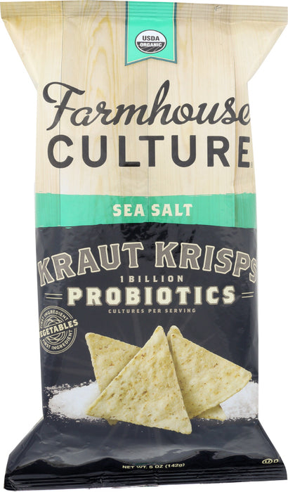 FARMHOUSE CULTURE: Sea Salt Kraut Krisps Organic, 5 oz - No Brand For Less 