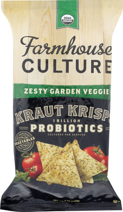 FARMHOUSE CULTURE: Zesty Garden Veggie Kraut Krisps Organic, 5 oz