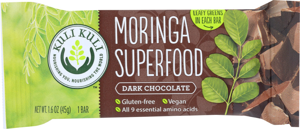 KULI KULI MO: Moringa Superfood Bar Dark Chocolate, 1.6 Oz