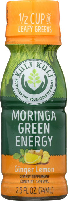 KULI KULI MO: Moringa Green Energy Shot Ginger Lemon, 2.5 Oz