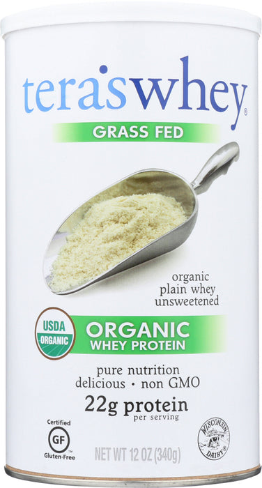 TERA'S WHEY: Organic Plain Whey Protein, 12 oz