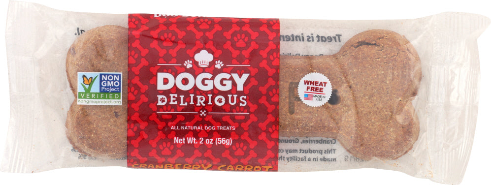 DOGGY DELIRIOUS: Dog Big Bone Cranberry Carrot, 2.4 oz
