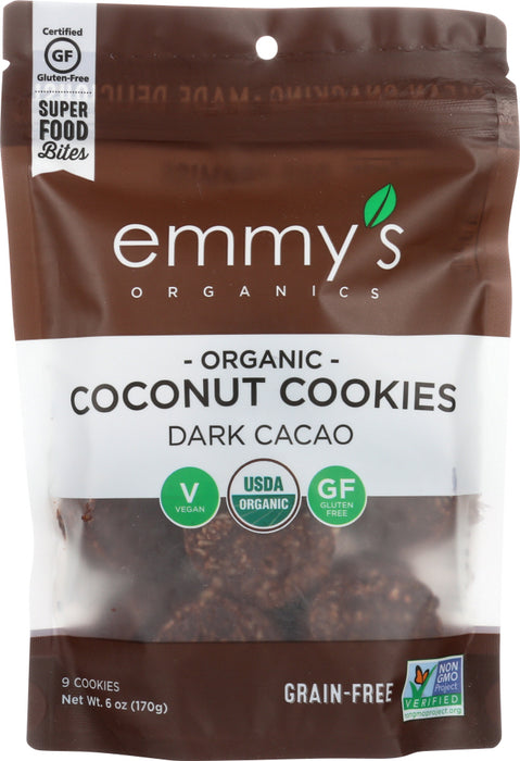 EMMYS ORGANICS: Dark Cacao Macaroons, 6 oz