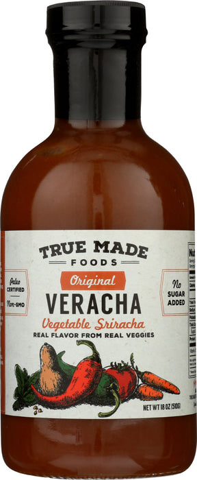 TRUE FOODS: Veracha Vegetable Sriracha Sauce Medium Heat, 18 oz