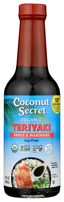 COCONUT SECRET: Coconut Aminos Teriyaki Sauce, 10 oz