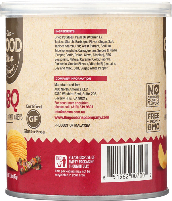THE GOOD CRISP COMPANY: Potato Crisps Bbq Flavor Singles, 1.6 oz