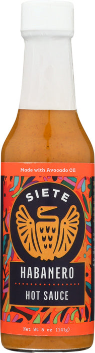 SIETE: Hot Habanero Sauce, 5 oz