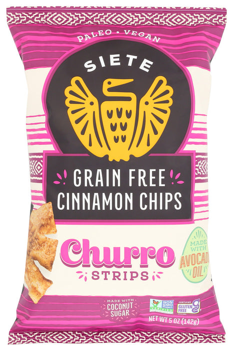 SIETE: Grain Free Cinnamon Chips Churro Strips, 5 oz