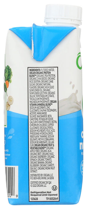 ORGAIN: Organic Vegan Nutritional Shake Sweet Vanilla Bean, 11 oz