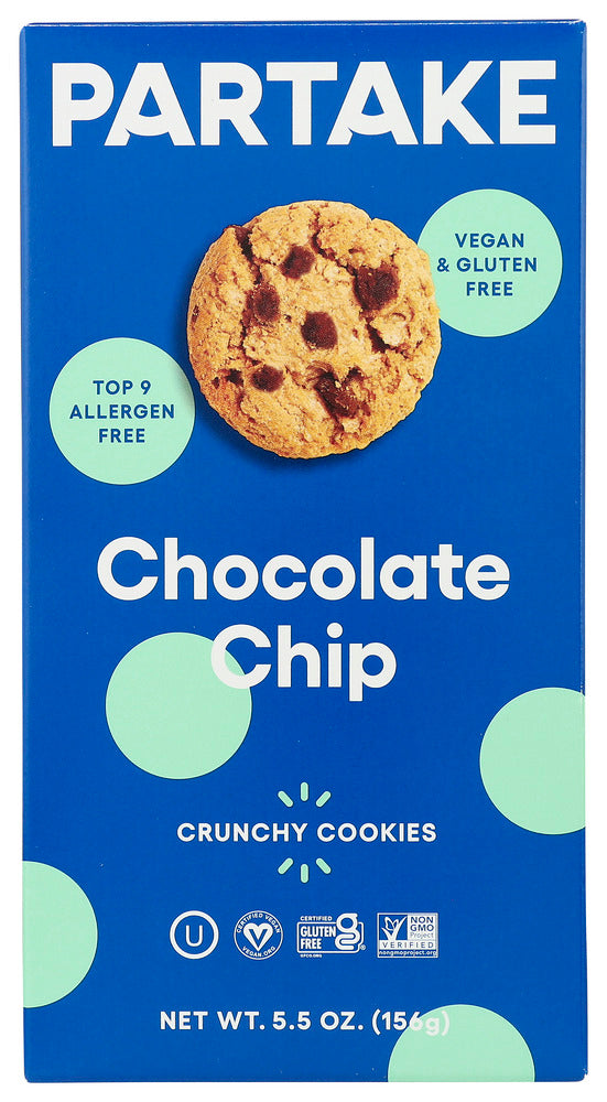 PARTAKE FOODS: Crunchy Chocolate Chip Cookies, 5.5 oz
