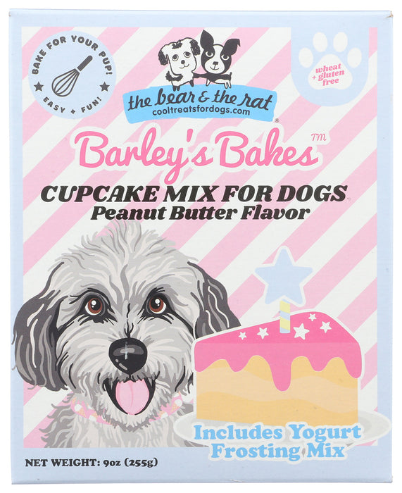 THE BEAR & THE RAT: Peanut Butter Cupcake Mix for Dogs, 9 oz