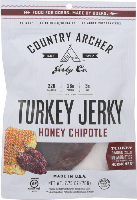 COUNTRY ARCHER: Turkey Jerky Honey Chipotle, 2.75 oz - No Brand For Less 