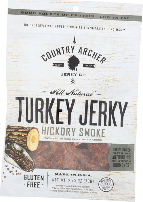 COUNTRY ARCHER: Turkey Jerky Hickory Smoke, 2.75 oz - No Brand For Less 