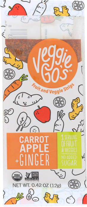 VEGGIE GOS: Carrot Apple & Ginger, 0.42 oz
