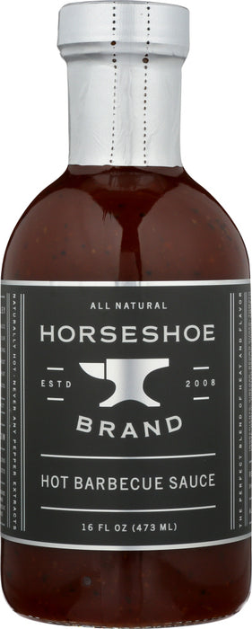 HORSESHOE BRAND: Hot Barbecue Sauce, 16 fo