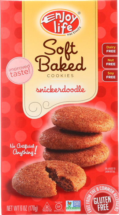 ENJOY LIFE: Soft-Baked Cookies Gluten Free Snickerdoodle, 6 oz