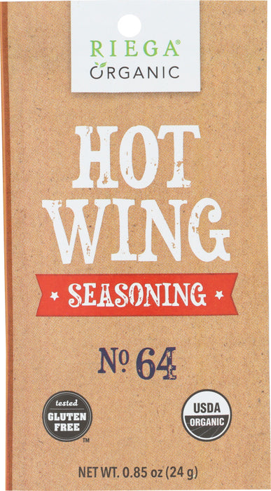 RIEGA: Seasoning Hot Wing Organic, 0.85 oz