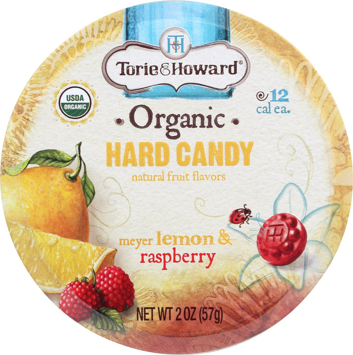 TORIE & HOWARD: Candy Tin Lemon Raspberry, 2 oz