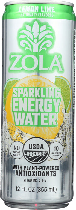 ZOLA: Beverage Energy Lemon Lime, 12 fl oz