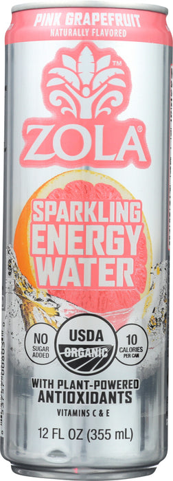 ZOLA: Beverage Energy Pink Grapefruit, 12 fl oz